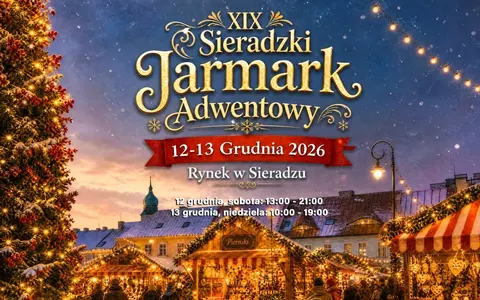 Plakat: XIX Sieradzki Jarmark Adwentowy – nabór wystawców