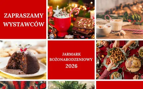Plakat: Jarmark Bożonarodzeniowy w Babimoście – zapraszamy wystawców (5 grudnia)